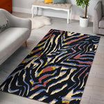 Abstract Zebra Pattern Print Area Rug GearFrost