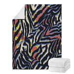 Abstract Zebra Pattern Print Blanket
