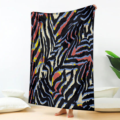 Abstract Zebra Pattern Print Blanket