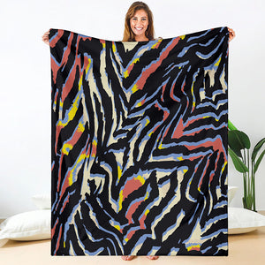 Abstract Zebra Pattern Print Blanket