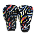 Abstract Zebra Pattern Print Boxing Gloves