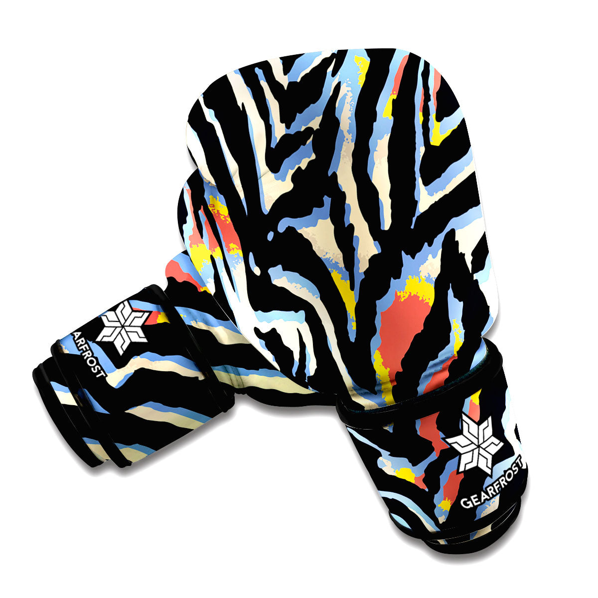 Abstract Zebra Pattern Print Boxing Gloves