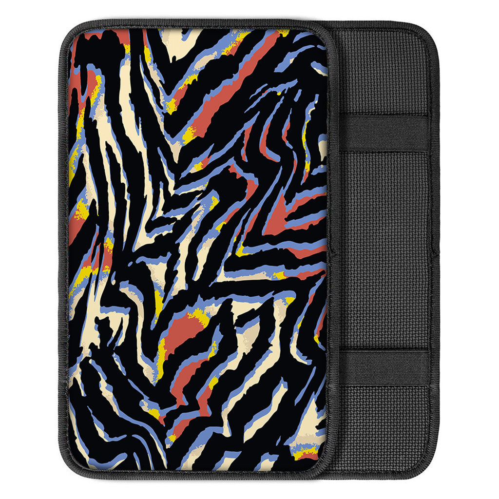 Abstract Zebra Pattern Print Car Center Console Cover