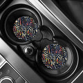 Abstract Zebra Pattern Print Car Coasters