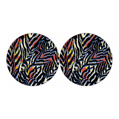 Abstract Zebra Pattern Print Car Coasters