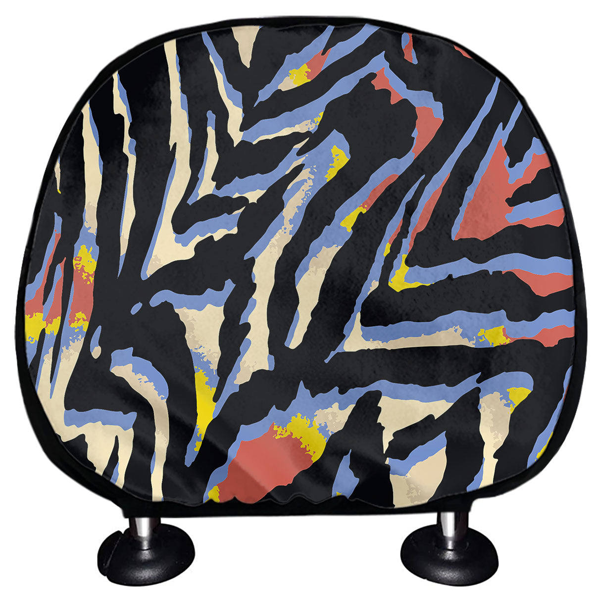 Abstract Zebra Pattern Print Car Headrest Covers