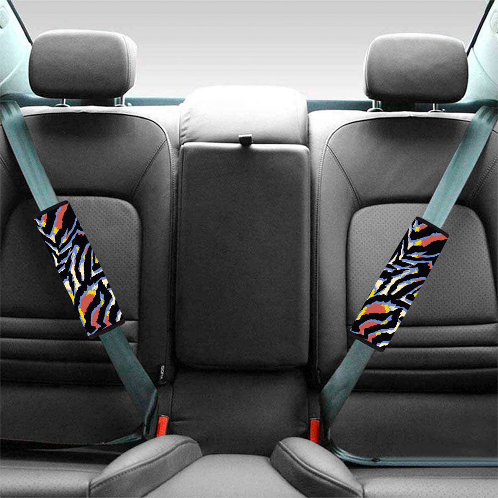 Abstract Zebra Pattern Print Car Seat Belt Covers