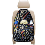Abstract Zebra Pattern Print Car Seat Organizers