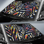 Abstract Zebra Pattern Print Car Sun Shade GearFrost