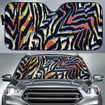 Abstract Zebra Pattern Print Car Sun Shade GearFrost