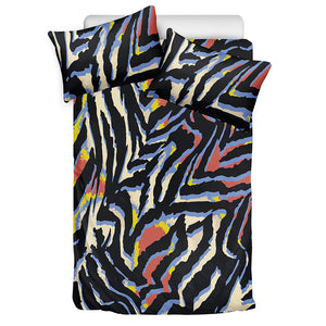 Abstract Zebra Pattern Print Duvet Cover Bedding Set