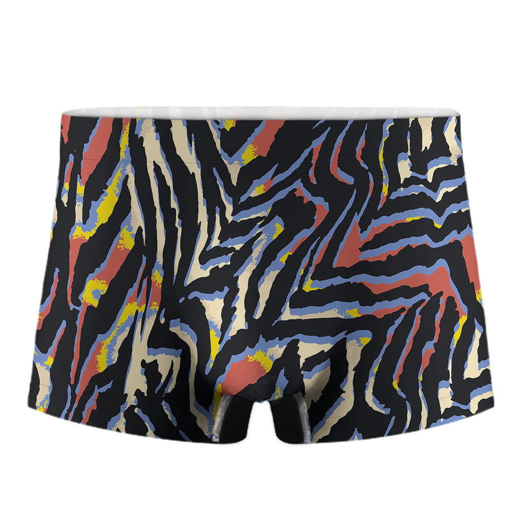 Abstract Zebra Pattern Print Men's Boxer Briefs