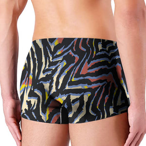 Abstract Zebra Pattern Print Men's Boxer Briefs