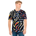 Abstract Zebra Pattern Print Men's T-Shirt