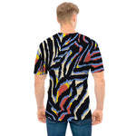 Abstract Zebra Pattern Print Men's T-Shirt