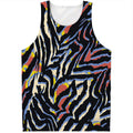 Abstract Zebra Pattern Print Men's Tank Top
