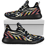 Abstract Zebra Pattern Print Mesh Knit Shoes GearFrost