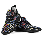 Abstract Zebra Pattern Print Mesh Knit Shoes GearFrost