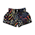 Abstract Zebra Pattern Print Muay Thai Boxing Shorts