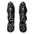 Abstract Zebra Pattern Print Muay Thai Shin Guards