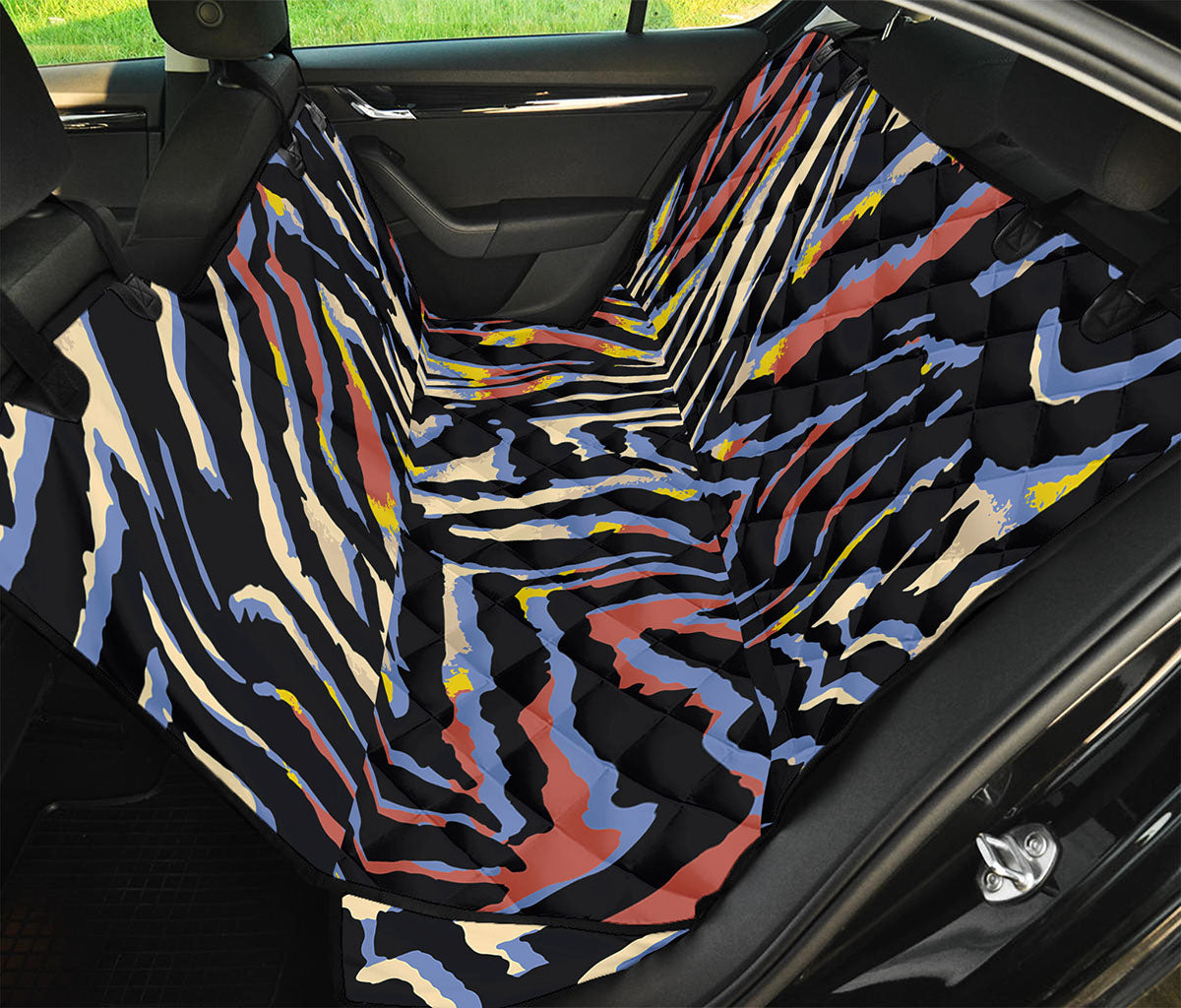 Abstract Zebra Pattern Print Pet Car Back Seat Cover