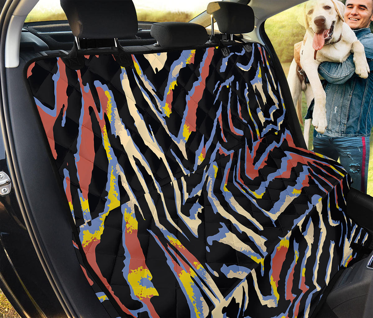 Abstract Zebra Pattern Print Pet Car Back Seat Cover