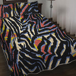 Abstract Zebra Pattern Print Quilt Bed Set