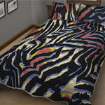 Abstract Zebra Pattern Print Quilt Bed Set