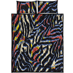 Abstract Zebra Pattern Print Quilt Bed Set