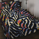 Abstract Zebra Pattern Print Quilt Bed Set