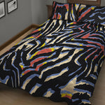 Abstract Zebra Pattern Print Quilt Bed Set