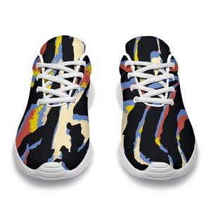 Abstract Zebra Pattern Print Sport Shoes GearFrost