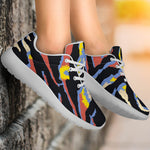 Abstract Zebra Pattern Print Sport Shoes GearFrost