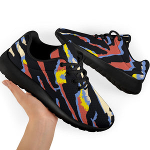 Abstract Zebra Pattern Print Sport Shoes GearFrost