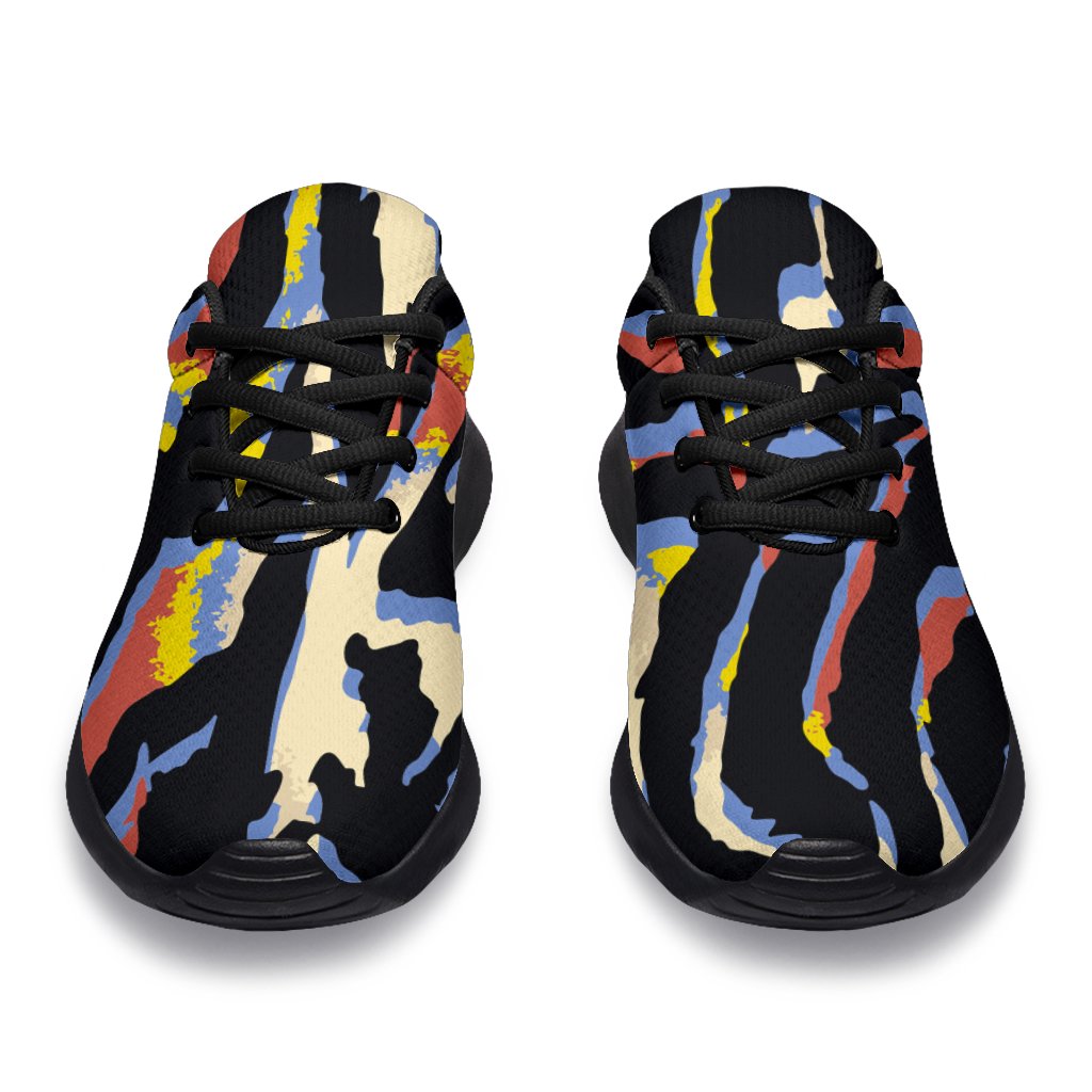 Abstract Zebra Pattern Print Sport Shoes GearFrost