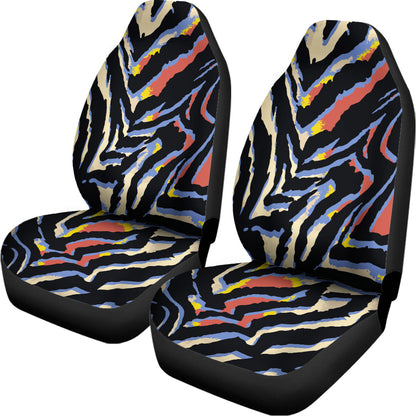Abstract Zebra Pattern Print Universal Fit Car Seat Covers