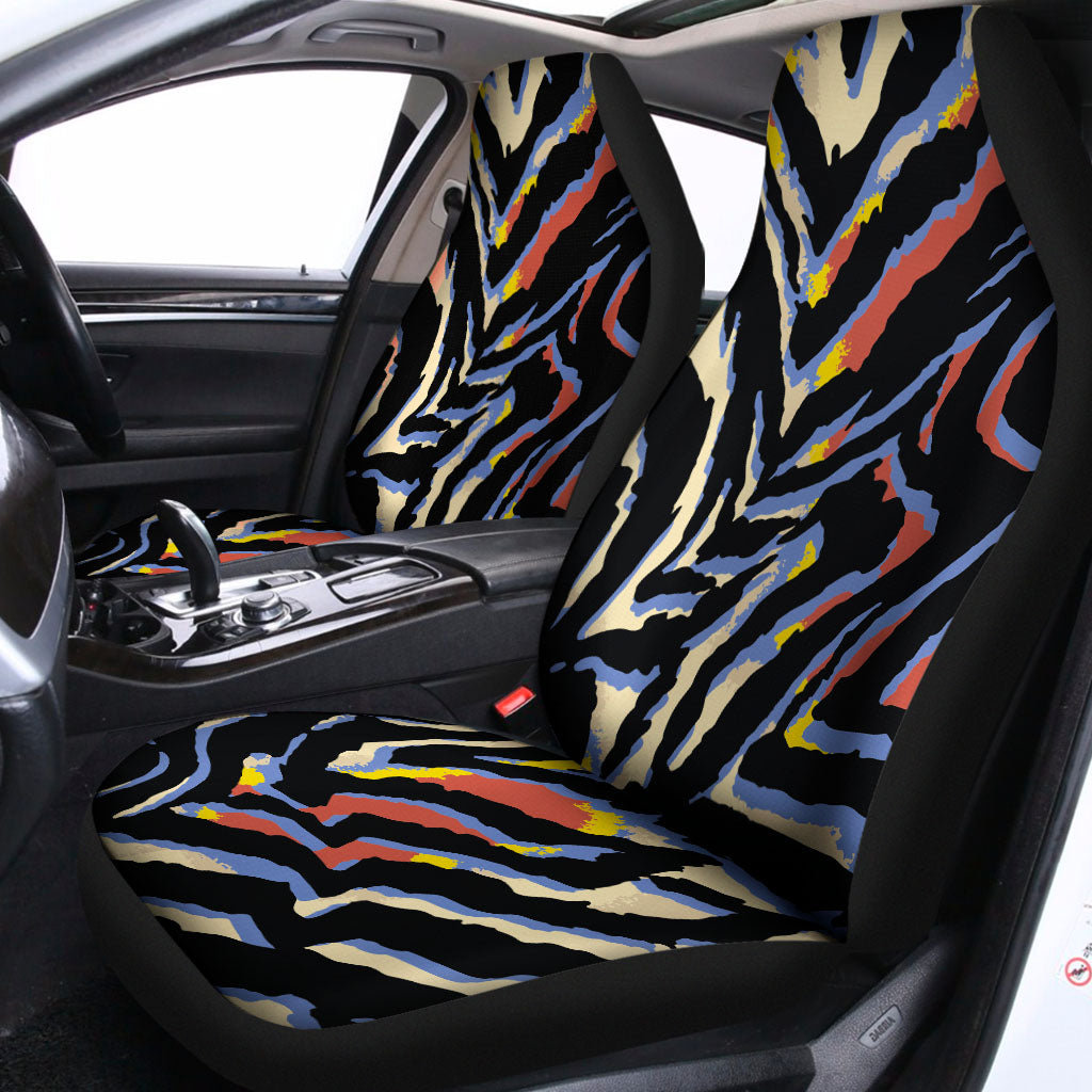 Abstract Zebra Pattern Print Universal Fit Car Seat Covers
