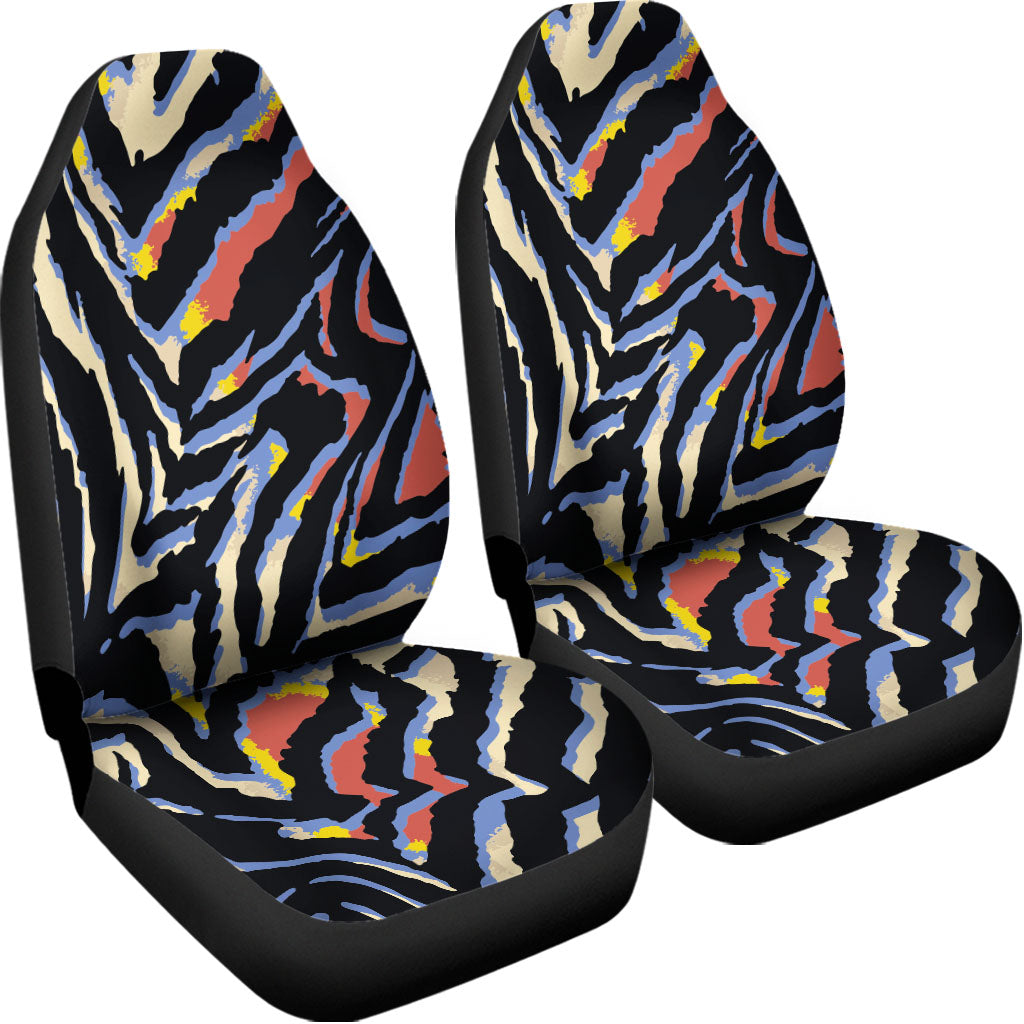 Abstract Zebra Pattern Print Universal Fit Car Seat Covers