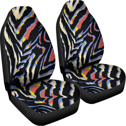Abstract Zebra Pattern Print Universal Fit Car Seat Covers