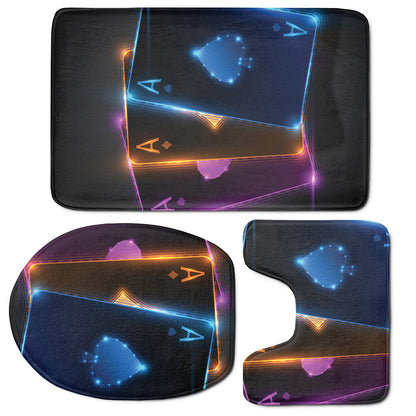 Ace Cards Print 3 Piece Bath Mat Set