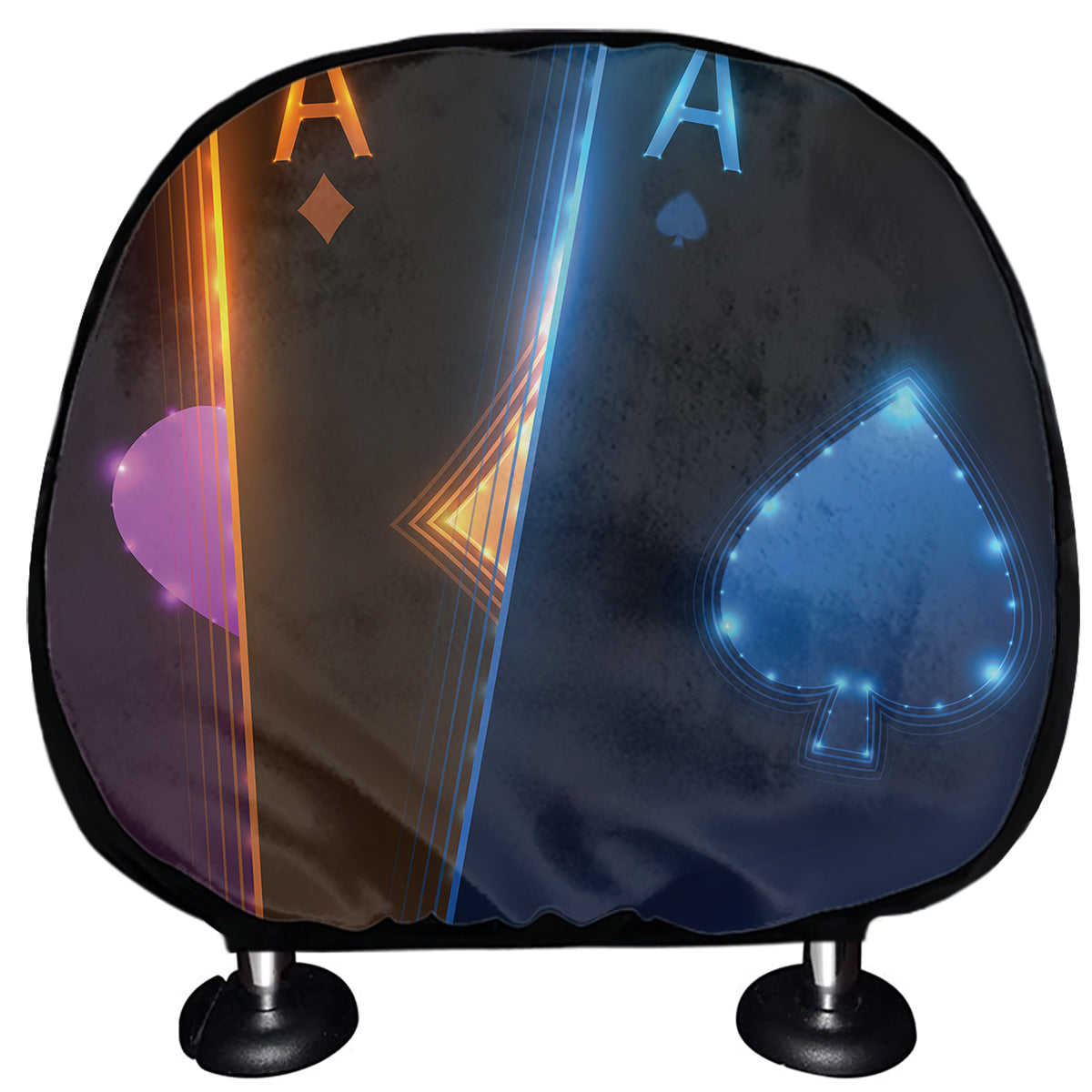Ace Cards Print Car Headrest Covers