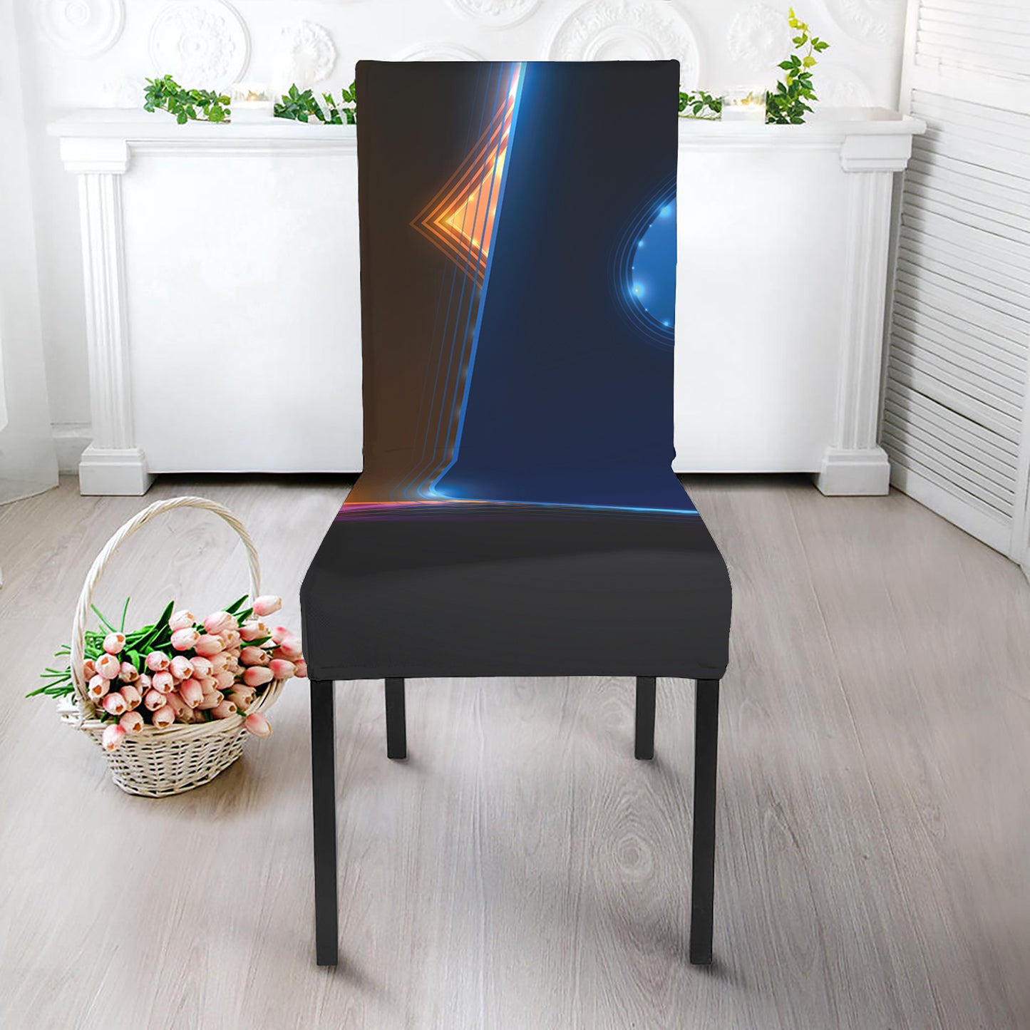 Ace Cards Print Dining Chair Slipcover