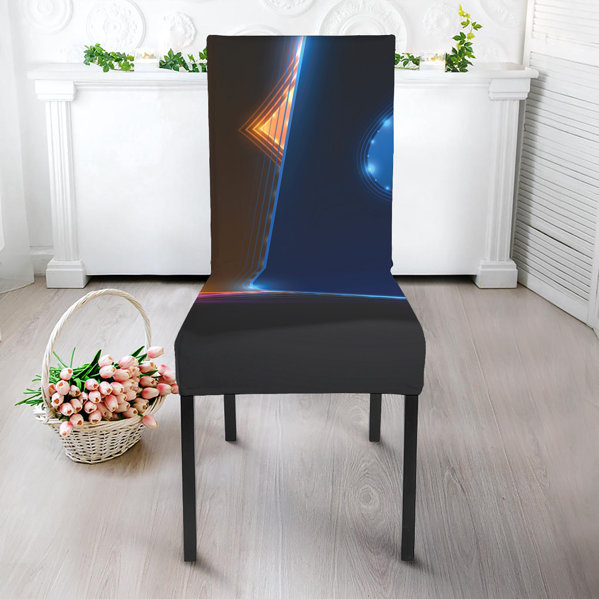 Ace Cards Print Dining Chair Slipcover