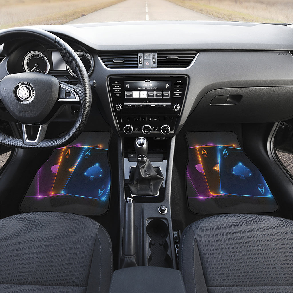 Ace Cards Print Front and Back Car Floor Mats