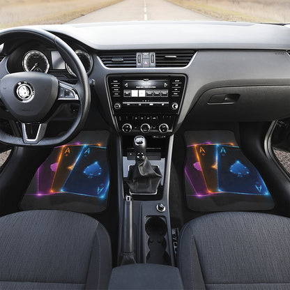 Ace Cards Print Front and Back Car Floor Mats