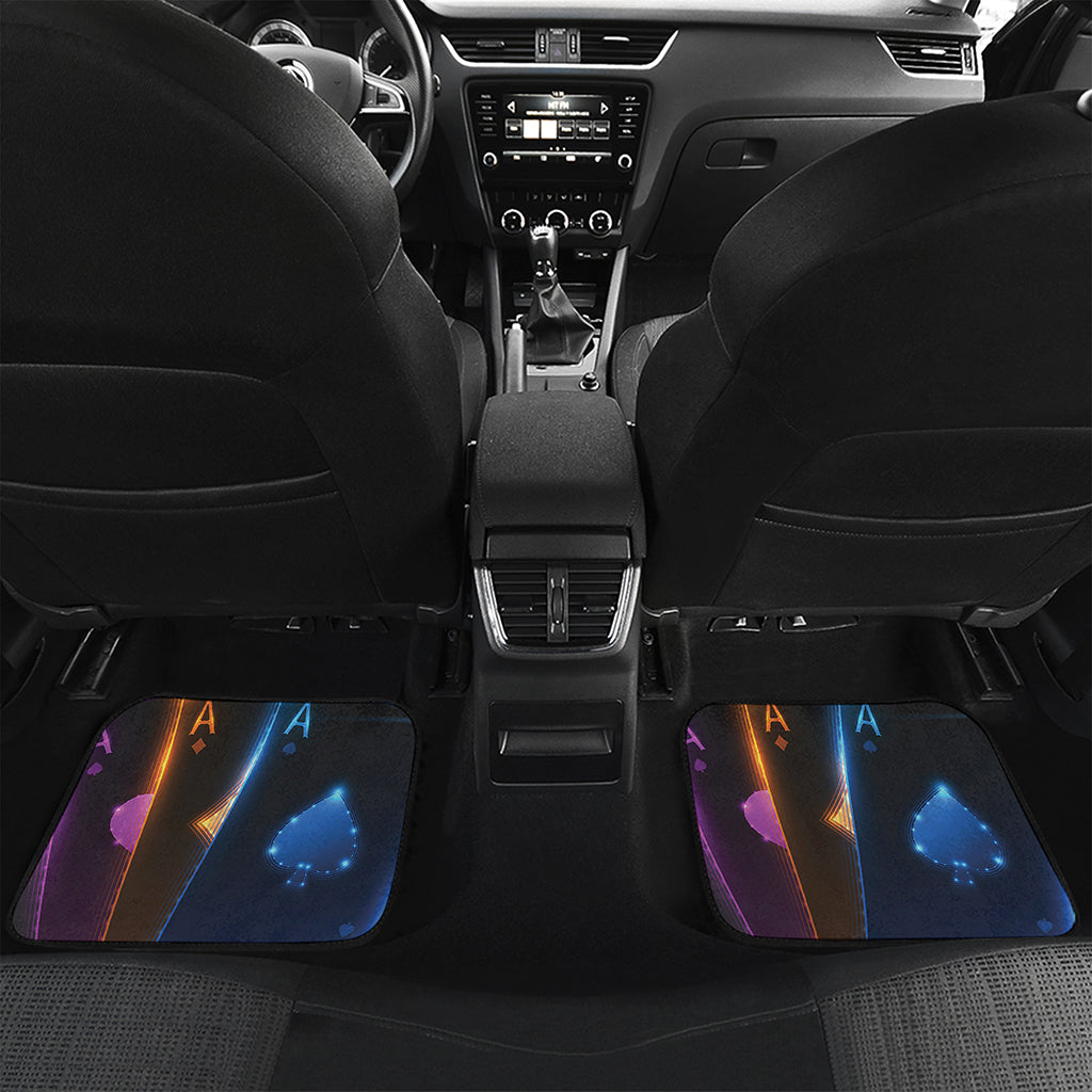 Ace Cards Print Front and Back Car Floor Mats