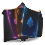 Ace Cards Print Hooded Blanket