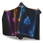 Ace Cards Print Hooded Blanket