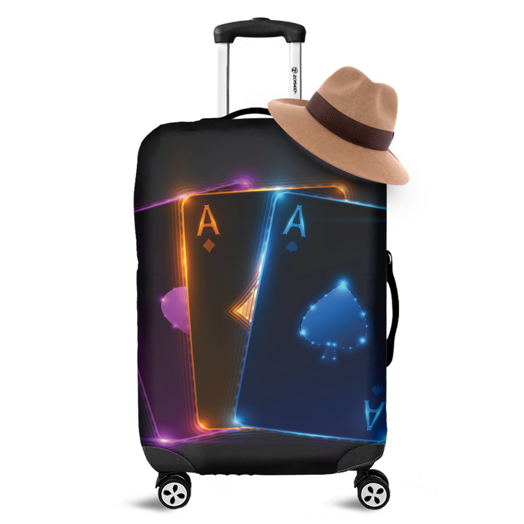 Ace Cards Print Luggage Cover