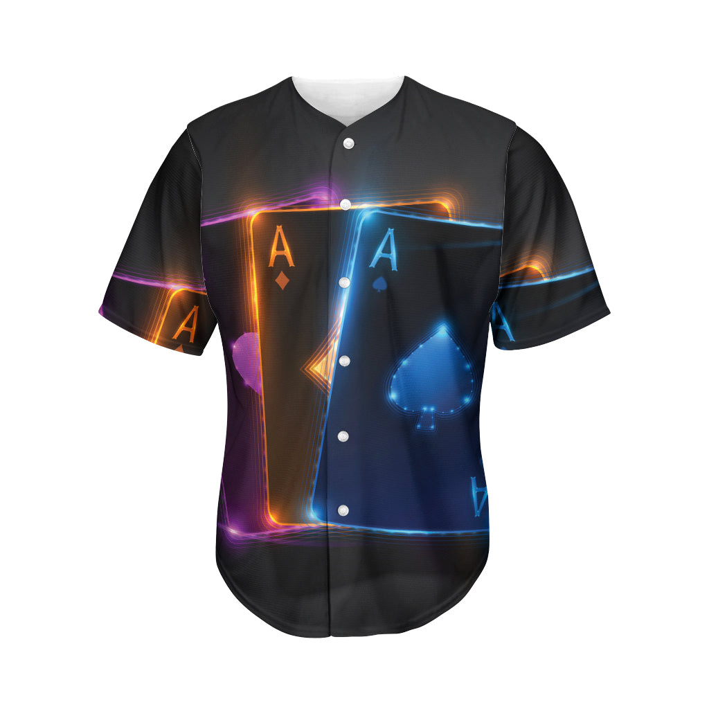 Ace Cards Print Men's Baseball Jersey